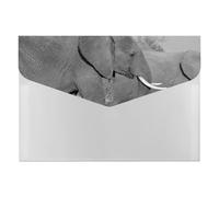 Majestic Gray Elephant Pair Expanding File Organizer, Multi-Pocket Accordion Folder, Document Storage and Office Supplies