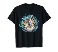 Majestic Great Horned Owl Nocturnal Guardian T-Shirt