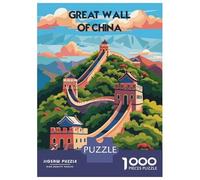 Majestic Great Wall 1000 Piece Jigsaw Puzzle, Historic Square Architecture, Weekend Hobby, Matte Printed Jigsaw, Family Night Game for Families, 70x50cm/1000pcs
