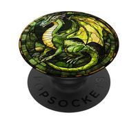 Majestic Green Dragon Artwork Design PopSockets Adhesive PopGrip