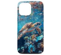 Majestic Green Sea Turtle Gliding Over Vibrant Coral Reef Case for iPhone 13 Pro Max