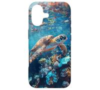 Majestic Green Sea Turtle Gliding Over Vibrant Coral Reef Case for iPhone 17
