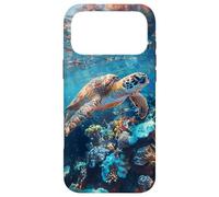 Majestic Green Sea Turtle Gliding Over Vibrant Coral Reef Case for iPhone 17 Pro Max
