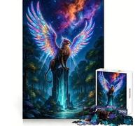 Majestic Griffin in Enchanted Forest Jigsaw Puzzle 1000 Piece for Teenagers Logic Fun Premium Print Home Enjoyable Nice Decor (50x75cm)