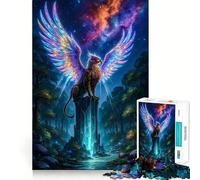 Majestic Griffin in Enchanted Forest Jigsaw Puzzle 1000 Piece for Teenagers Logic Fun Premium Print Home Enjoyable Nice Decor (50x75cm)