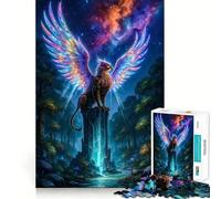 Majestic Griffin in Enchanted Forest Jigsaw Puzzle 1000 Piece for Teenagers Recall Enhancer Creative Craft Pattern Build Birthday Idea (38x52cm)