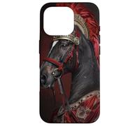 Majestic Guard Hyperrealist Roman Warrior Horse Design Case for iPhone 16 Pro