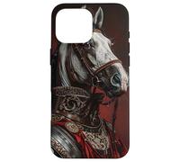 Majestic Guard Hyperrealist Roman Warrior Horse Design Case for iPhone 16 Pro Max