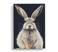 Majestic Hare Canvas Print | Gallery Wrapped 30mm Frame Wall Art | 30x20 inches | Ready to Hang | Modern Animals Picture | Living Room Bedroom Lounge Office