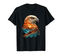 Majestic Hawk Eagle Desert Sunset Landscape T-Shirt