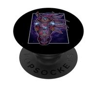 Majestic Horse Lover Portrait Cosmic Galaxy Inspired Art PopSockets Adhesive PopGrip