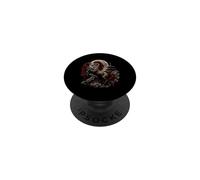 Majestic Horse Rising with Moon and Pagoda PopSockets Adhesive PopGrip