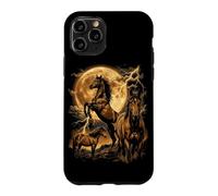 Majestic Horses Full Moon Lightning Equestrian Theme Art Case for iPhone 11 Pro