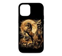 Majestic Horses Full Moon Lightning Equestrian Theme Art Case for iPhone 12/12 Pro