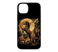 Majestic Horses Full Moon Lightning Equestrian Theme Art Case for iPhone 14 Plus