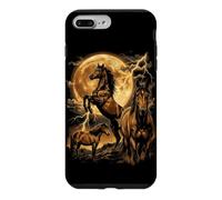Majestic Horses Full Moon Lightning Equestrian Theme Art Case for iPhone 7 Plus/8 Plus