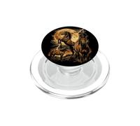 Majestic Horses Full Moon Lightning Equestrian Theme Art PopSockets PopGrip for MagSafe