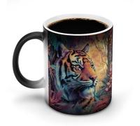Majestic Jungle Tiger Color Changing Mugs Heat Changing Ceramic Coffee Mug Novelty Funny Tea Water Cup 11OZ