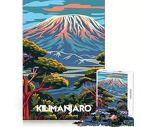 Majestic Kilimanjaro Jigsaw 1000 Pieces for Teenagers Brain Exercise Clean Joint Home Activity Night Fun (50x75cm)