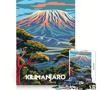 Majestic Kilimanjaro Puzzles for Adults 1000 Piece Cognitive Train Perfect Connection Pattern Build Art Display (38x26cm)
