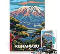 Majestic Kilimanjaro Puzzles for Adults 1000 Piece Cognitive Train Perfect Connection Pattern Build Art Display (38x26cm)