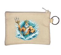 Majestic King of the Ocean Key Chain Coin Purse Beige