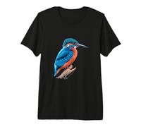 Majestic Kingfisher On A Branch Premium T-Shirt