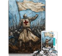 Majestic Knight 1000 Piece Jigsaw Puzzles for Adults & Teens,Fun Games Every Piece Is Unique - Challenging Family Fun Game (75x50cm)