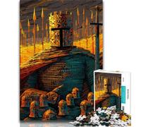 Majestic Knight Jigsaw Puzzles for Adults 1000 Piece Puzzle,Learning Educational Toy for Is Ideal As A Gift for The Whole Family (38x26cm)