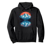 Majestic Lake Tahoe Sunset Mountain Reflection Pullover Hoodie