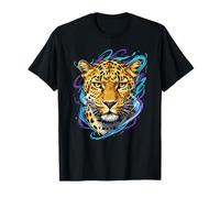 Majestic Leopard Head Wild Big Cat Portrait T-Shirt