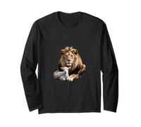 Majestic Lion and Lamb Biblical Symbolism Christian Long Sleeve T-Shirt