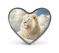Majestic Lion Animal Heart Badge Funny Lapel Pins Personalized Button Brooch Pin for Clothing Bag Accessories