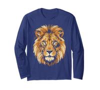 Majestic Lion Head Vintage Safari Portraits King Long Sleeve T-Shirt