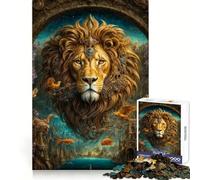 Majestic Lion in Fantasy Realm 1000 Piece Jigsaw Puzzles for Adults Mind Workout Pastime Game Home Fun Santa Present (50x75cm)