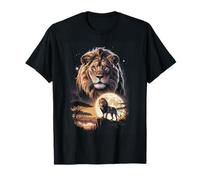 Majestic Lion Moonlight African Safari Night T-Shirt