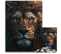 Majestic Lion Portrait Jigsaw Puzzles for Adults 1000 Piece Paper Jigsaw Puzzles for Adults Interactive Family Game DIY Home Decor Brain Teaser Gift 1000 PCS(38x26cm)