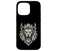 Majestic Lion Tribal Design Mighty Lion Head Red Eyes Case for iPhone 14 Pro Max