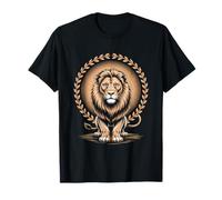 Majestic Lion with Laurel Wreath Regal Strength T-Shirt