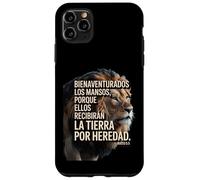 Majestic Lion with Spanish Faith Quote - Mateo 5:5 Case for iPhone 11 Pro Max