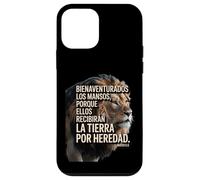 Majestic Lion with Spanish Faith Quote - Mateo 5:5 Case for iPhone 12 mini