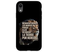 Majestic Lion with Spanish Faith Quote - Mateo 5:5 Case for iPhone XR