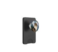 Majestic Longhair Cat Art Nouveau Mountain PopSockets PopWallet for MagSafe