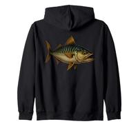 Majestic Mackerel Realistic Fish Zip Hoodie
