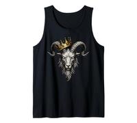 Majestic Mountain Goat King Royal Crown Tank Top