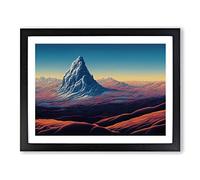 Majestic Mountain Landscape Framed Print | A2 Black Framed Wall Art | Ready to Hang | Modern Landscape Picture | Living Room Bedroom Lounge Office