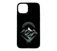 Majestic Mountain Peaks with Moonlit Background Case for iPhone 15 Plus