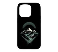 Majestic Mountain Peaks with Moonlit Background Case for iPhone 15 Pro
