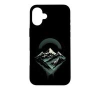 Majestic Mountain Peaks with Moonlit Background Case for iPhone 16 Plus