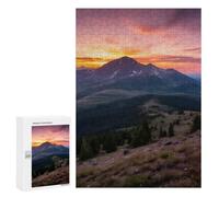 Majestic Mountain Sunrise Over Forested Valley Jigsaw Puzzle, 300 PCS, Relaxing Activity for Adults, Versatile Leisure for Adults Who Enjoy Jigsaws, at Home